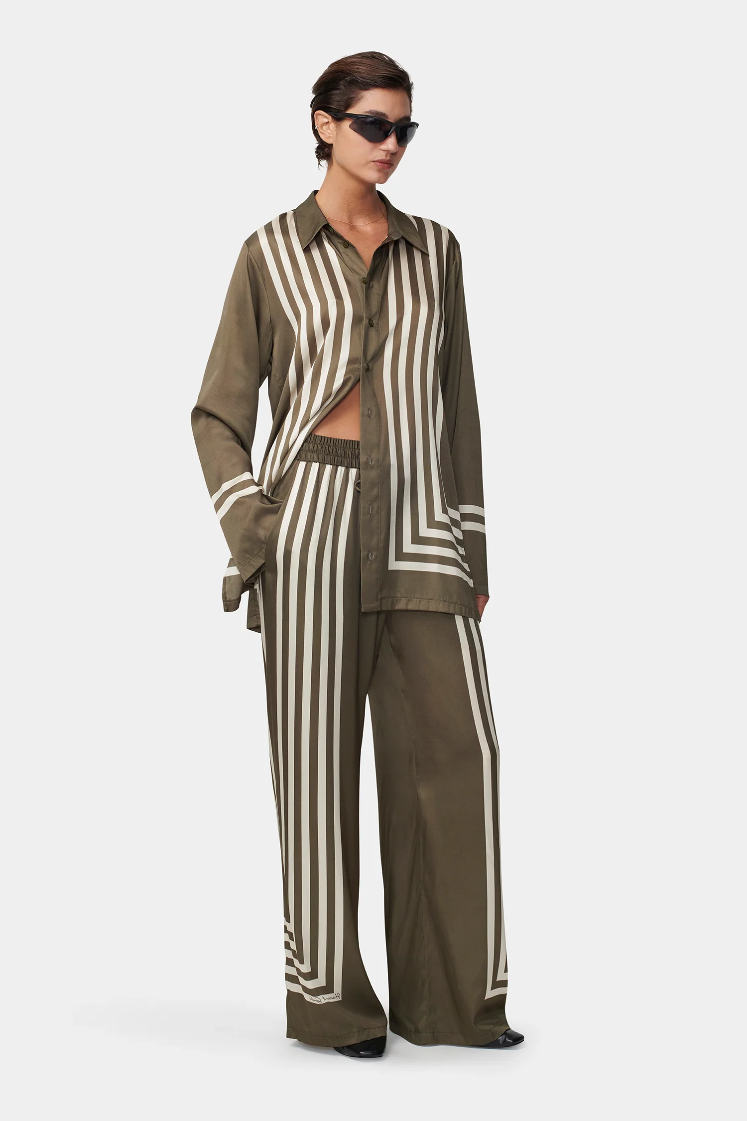 Allora Shirt Moss Stripe - Image 5
