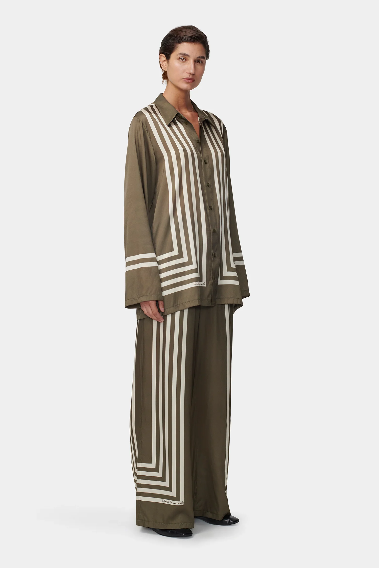 Allora Shirt Moss Stripe - Image 6