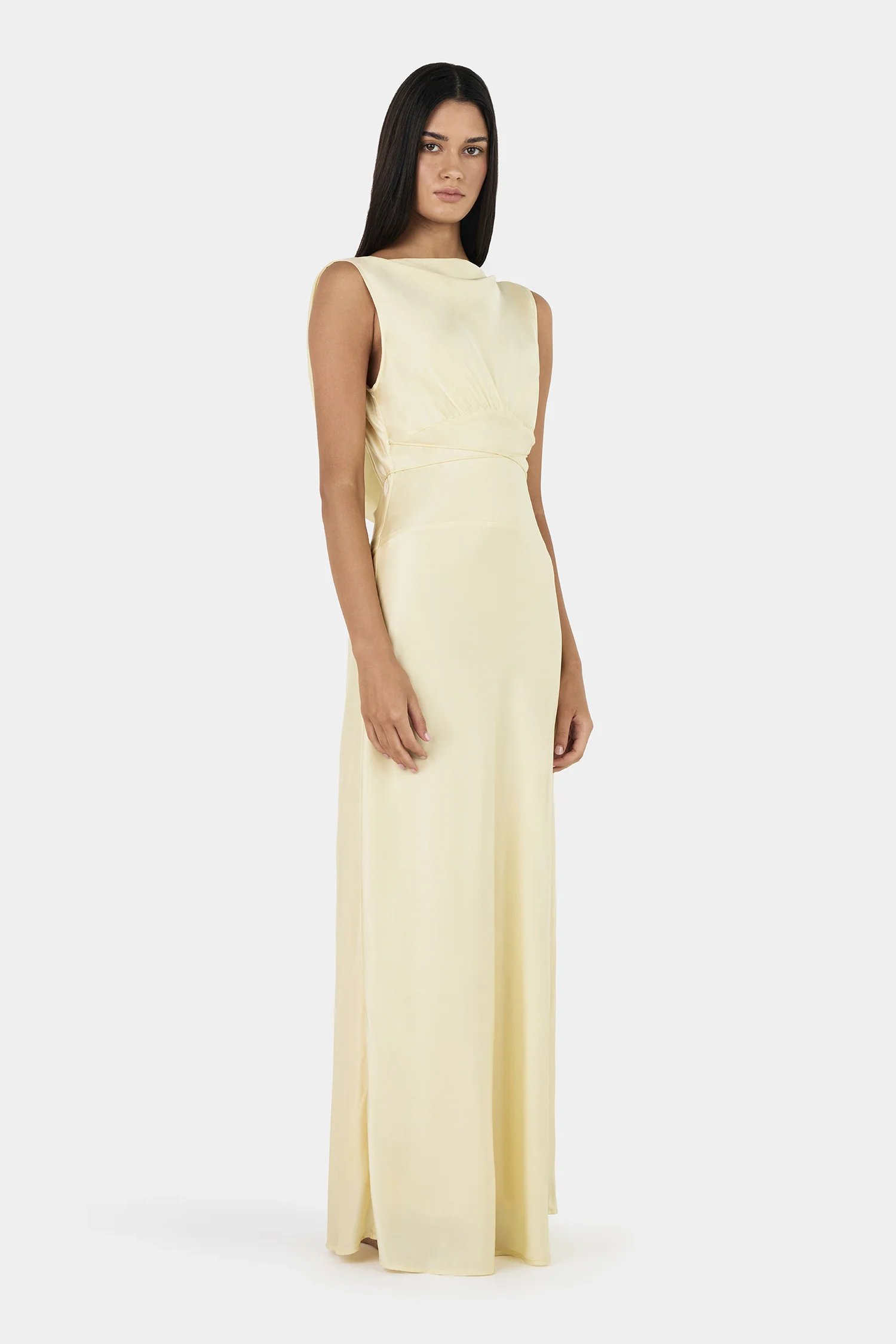 Clara Bias Dress Butter - Image 7