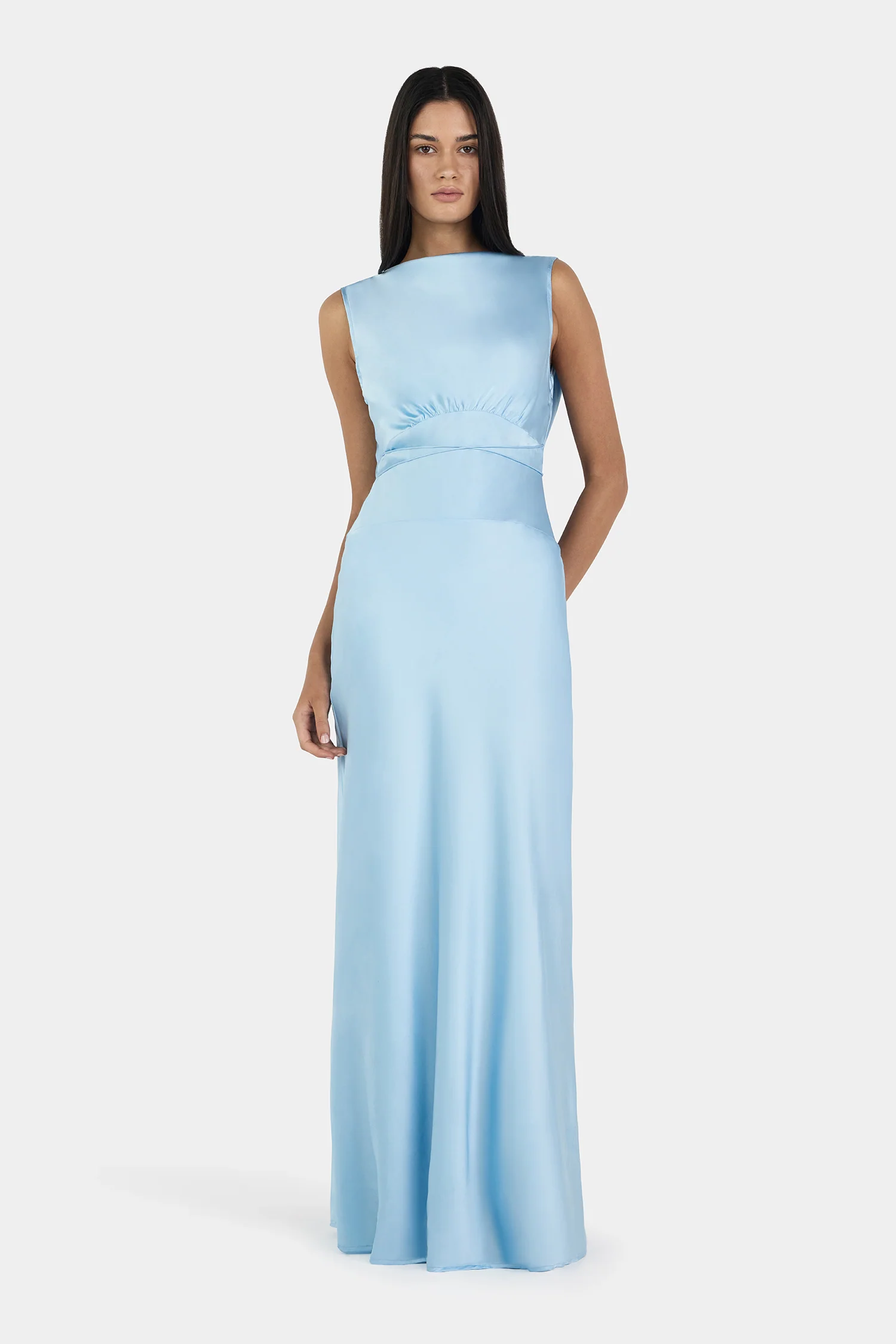 Clara Bias Dress Cornflower - Image 3