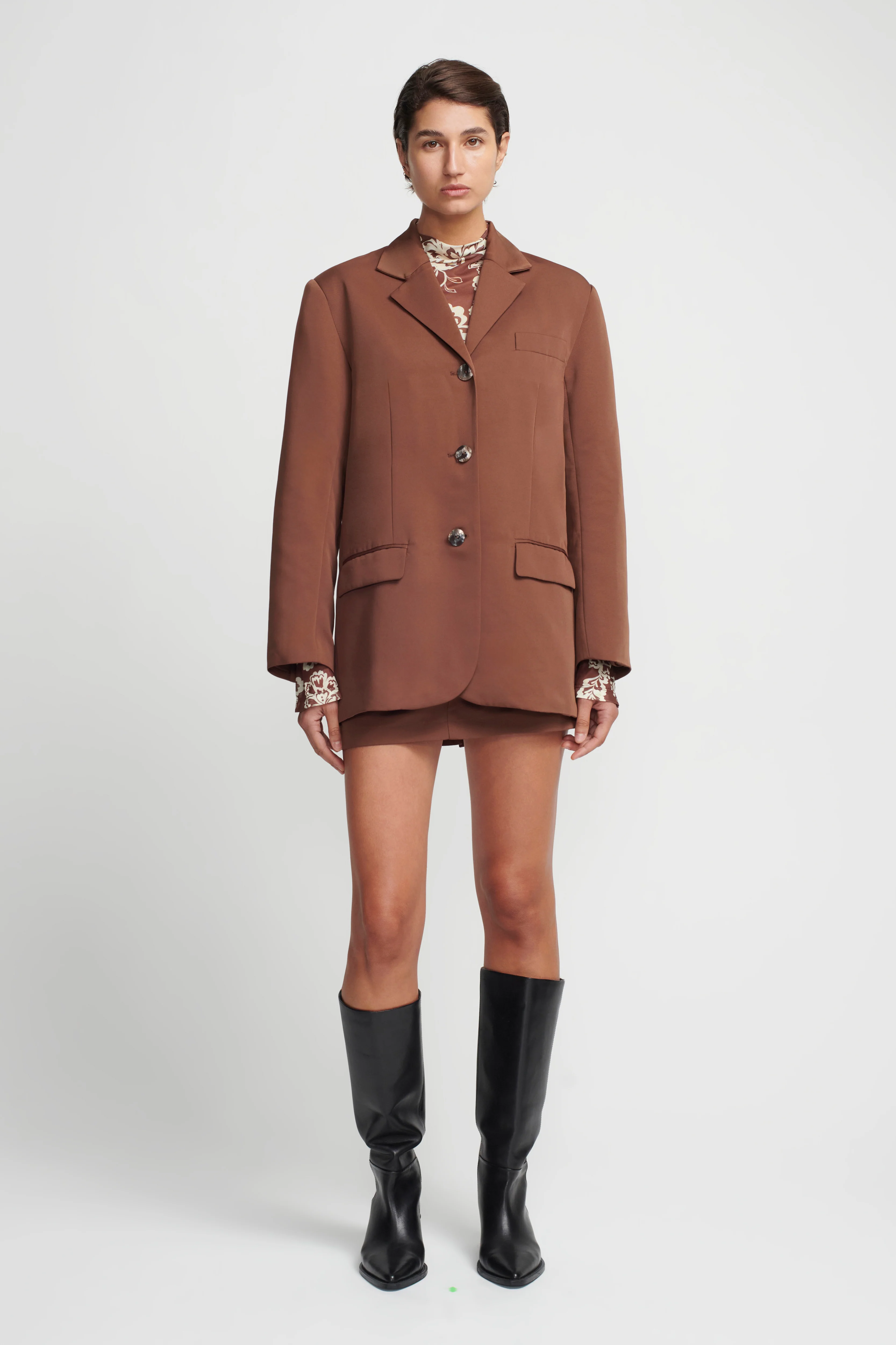 Jamal Suit Jacket Chocolate - Image 4