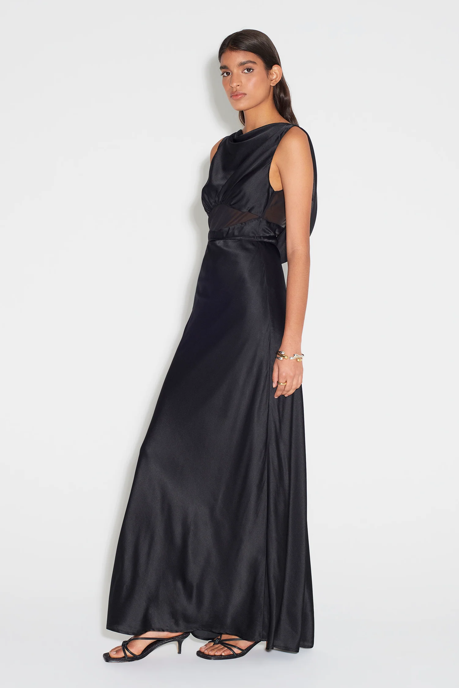 Karina Slip Dress Black - Image 3