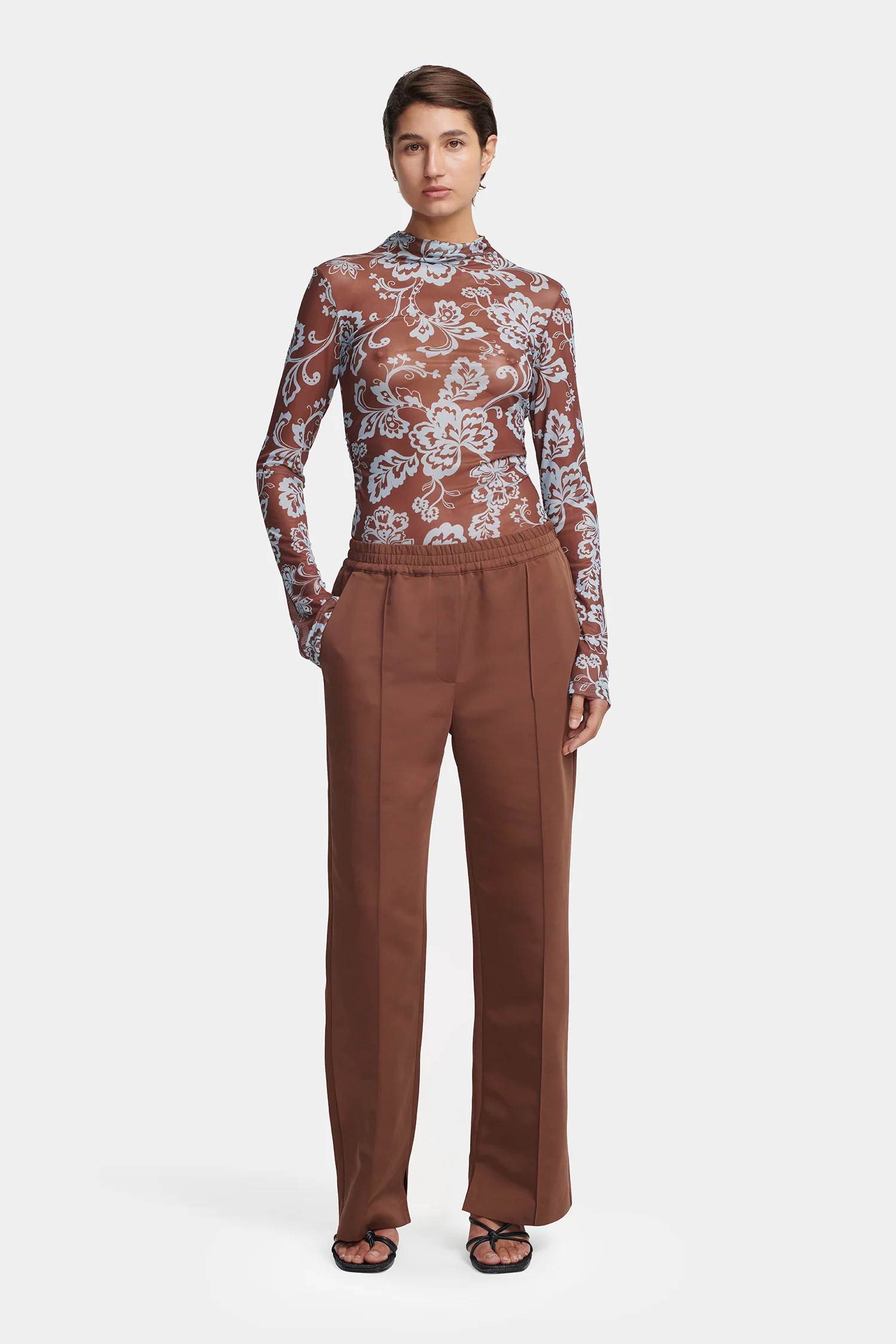 Lennon Relaxed Pant Chocolate - Image 4