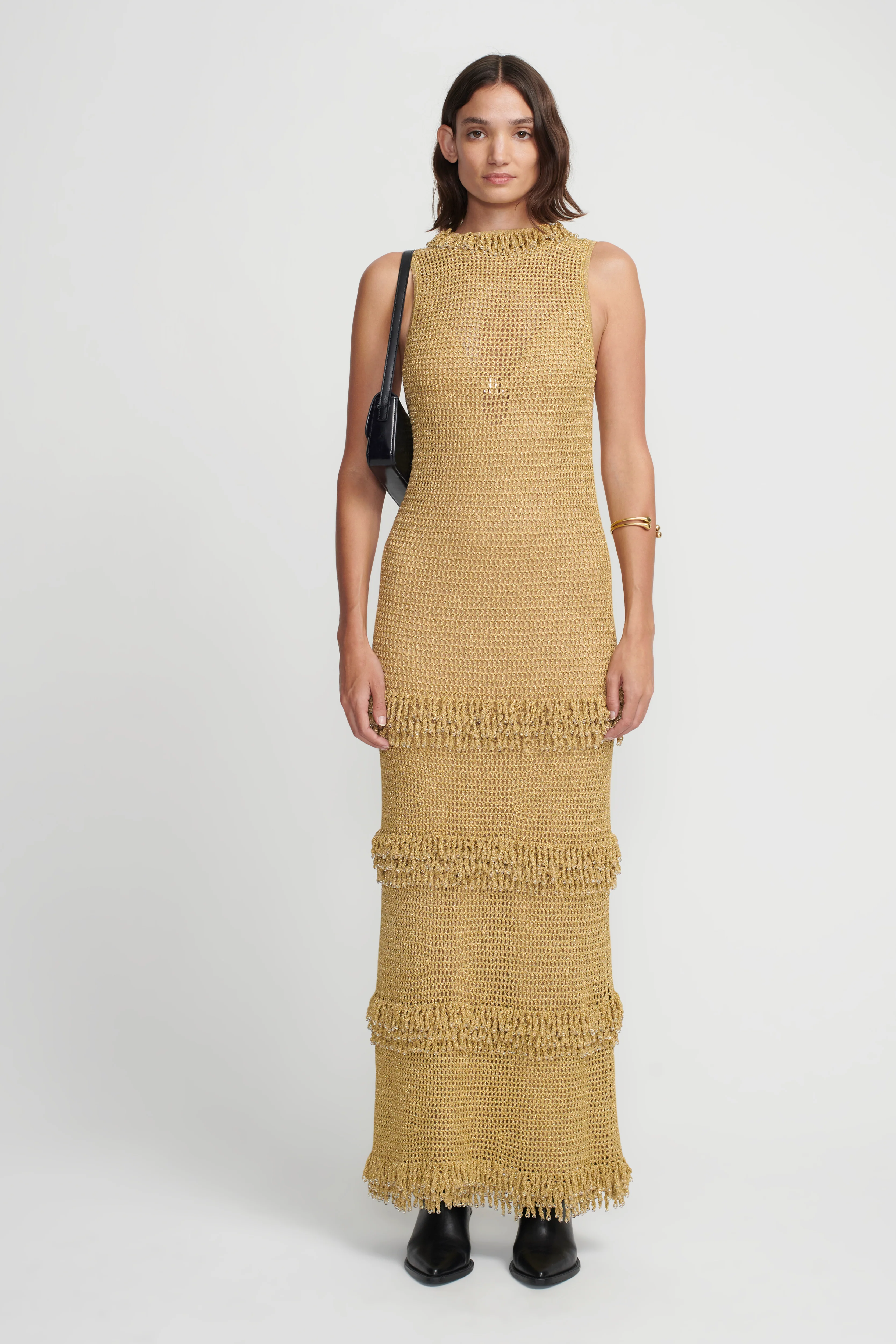 Leonardo Crochet Dress Golden Crochet - Image 6