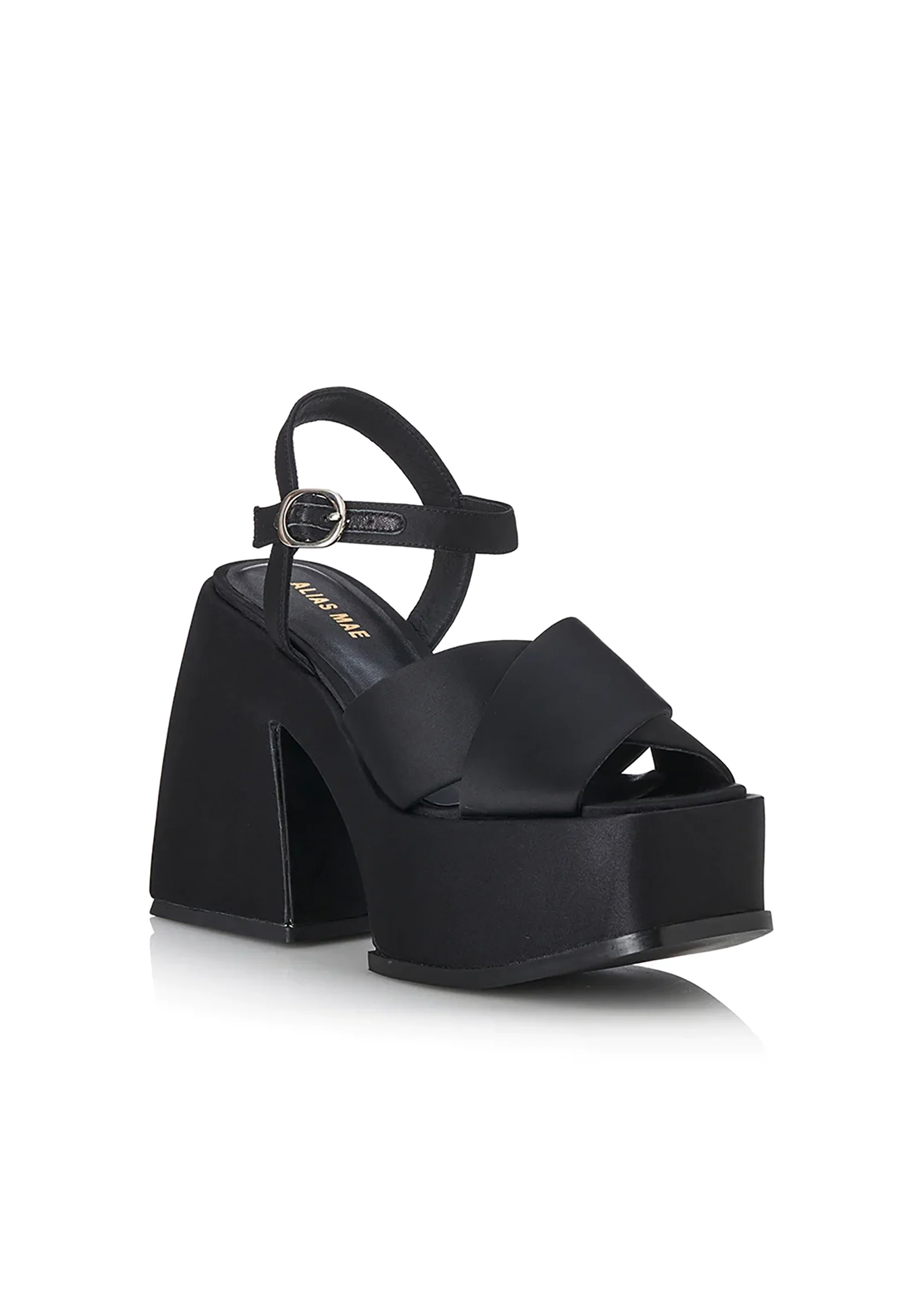 Lyla Heel Black Satin - Image 5