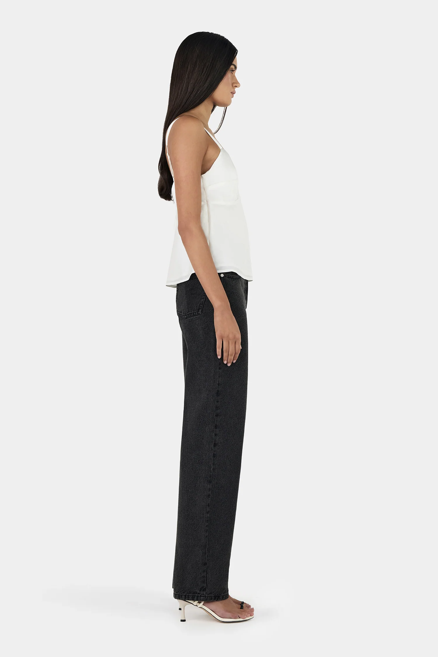 Quinn Silk Cami Bone - Image 4