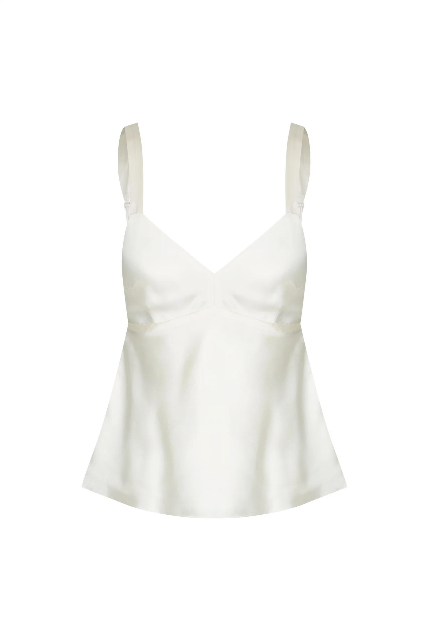 Quinn Silk Cami Bone - Image 6